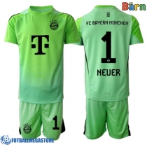 Fotballdrakt Barn Bayern Munich Manuel Neuer #1 Keeper Hjemmedraktsett 2025-26 Kortermet (+ Korte bukser)